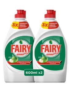 Fairy Fruity Green Liquid Dishwashing Soap 600mlx2