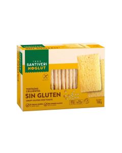 Santiveri Noglut Toasts Gluten-Free, Crispy Healthy Bread Substitute, No Milk & No Egg, High Digestibility, 100g