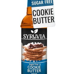SYRUVIA Sugar-Free Cookie Butter Coffee Syrup - 25.4 Fl Oz - Zero Calories, Kosher & Gluten Free