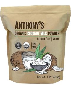 Anthony's Organic Coconut Milk Powder, 1 lb - Gluten Free, Vegan, Dairy Free, Creamer Alternative, Keto Friendly