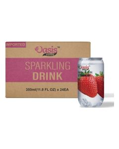 Oasis Sparkling Drink, Strawberry, 350ml, Pack of 24