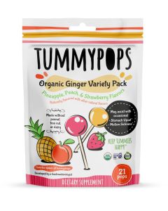 USDA Organic Tummypops Ginger Variety Pack Pineapple Peach Strawberry