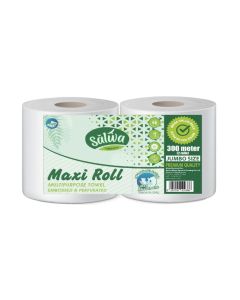 Maxi Kitchen Roll Twin Pack of 2, 1000+ Sheets, 2-Ply Tissue