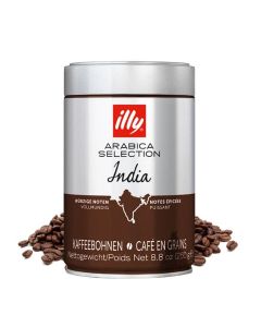 illy Coffee, Arabica Selection Whole Bean India, Single Origin, 100% Arabica Coffee, All-Natural, No Preservatives, 250g (Pack of 1)