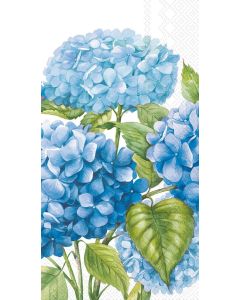 Ideal Home Range 16Count 3Ply Paper Guest Towel Napkins Blue Sea of Pink Blossoms 85 x 45 inches