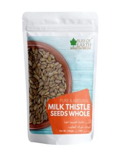 Bliss of Earth Milk Thistle Seeds Organic Superfood for Liver Cleansing Immunity Booster and Tea 100g