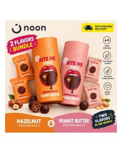 Peanut Butter Protein Balls 80g & Hazelnut Protein Balls 80g Bundle