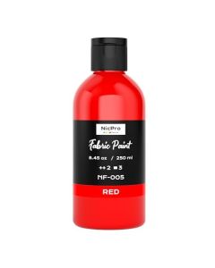 Nicpro Red Fabric Paint 845 oz 250 ml Fabric Paint for Clothes Permanent Clothing Paint for DIY Tshirts Jeans Crafts Refresh Furniture Upholstery