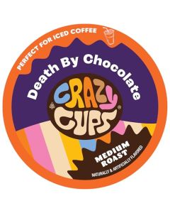Crazy Cups Flavored Coffee for Keurig KCup Machines Death by Chocolate Hot or Iced Coffee 22 Single Serve Recyclable Pods