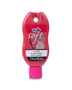 Tulip Soft Fabric Paint Washable Stays Soft and Flexible Permanent Paint for Light and Dark Fabrics 2 fl oz True Red