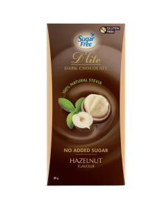 Hazelnut Flavour Dark Chocolate Bar