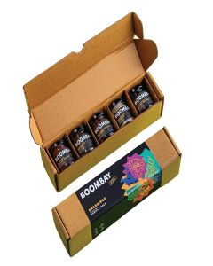 BOOMBAY 5-In-1 Dressings Sample Pack 175G / Nothing Artificial / No Refined Sugars / Oregano + Thyme / Kokum + Green Chilli / Smoked Chilli + Jaggery / Balsamic + Black Pepper / Roasted Sesame