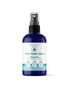 PRISTINE Toilet Paper Spray As Seen on Shark Tank More Natural Personal Cleansing Wipes Flushable Wet Wipes Alternative Spray Toilet Paper to Create Flushable Wipe Original 4 fl oz