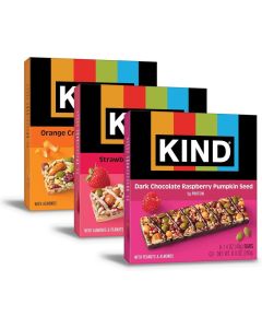 KIND Bars Seeds, Fruit and Nuts Variety Pack - Strawberry, Dark Chocolate Raspberry, and Orange Cranberry - 18 Count Gluten Free Snack Bars
