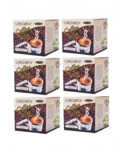 CONSTANTA Coffee Srim Instant Coffee Mix with Collagen, Green Apple & Pomegranate Extracts, Sugar Free Formula, 6x180g