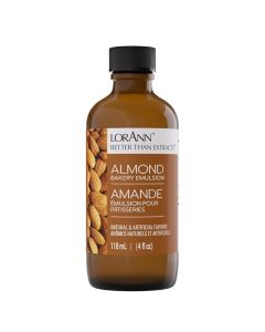 LorAnn Oils Almond Bakery Emulsion True Essence Ideal for Boosting Fruit Tones in Cakes Cookies Desserts GlutenFree KetoFriendly Extract Substitute Essential for Your Kitchen 4 Oz