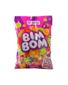 Roshen Bim Bom Lollipop Candy with Fruit- Berry Filling Pops- 1 kg