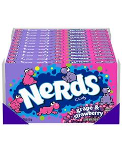 Nerds Candy Grape Strawberry Flavor 5 Ounce Movie Theater Candy Boxes Pack of 12