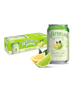 Waterloo Sparkling Water LemonLime Naturally Flavored 12 Fl Oz Cans Pack of 12 Zero Calories and Zero Sugar or Sweeteners