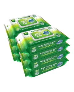 Glider Multipurpose Skin and Surface Wipes with Flip-top (Pack of 8 (576 Wipes))
