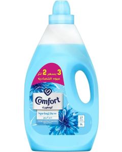 Comfort Fabric Softener Spring Dew, 3L - Long-Lasting Fragrance for Soft Clothes