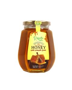 Rafaella Natural Honey Octa Glass Jar, 500g / Premium Quality / 100% Pure Honey / No Added Sugar or Preservatives