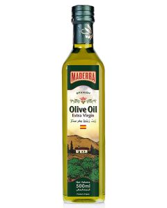 Maderra Spanish Extra Virgin Olive Oil 500ml Glass Bottle / Cold Extracted / Rich Aroma & Flavor / Premium Cooking Oil