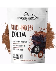 MODERN MOUNTAIN Dutch-Processed Cocoa Powder - 8 Oz Culinary Grade, Sugar Free, Non-GMO, Fair Trade Certified