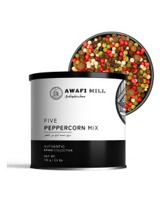 AWAFI MILL Five Peppercorn Mix 100g / Black, White, Green, Pink & Allspice