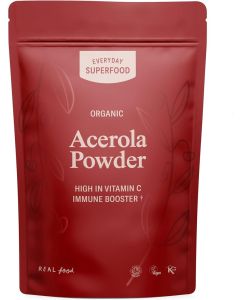 Organic Acerola Cherry Powder 50g Freeze Dried Everyday Superfood Pure Acerola Powder Rich in Vitamin C Certified Organic Vegan Kosher