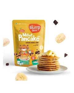 NO MAIDA Instant Breakfast Millet Pancake Mix, Banana Choco-Chip And Supergrains, Natural And Healthy Food, 150g