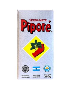 Pipore Yerba Mate White Packet Despalada Organic Original Hot and Cold Tea Gluten Free Gives Energy Improves Strength Immune System Unique Flavour (250 Grams)