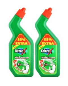 DITREX 1.5L Toilet Cleaner Pine (750ml x2) Powerful Limescale & Germ Removal