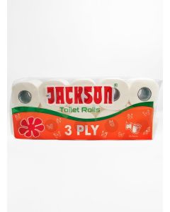 Jackson Toilet Paper 3 Ply (Pack of 10 Rolls) 270+ Tissue Paper Pulls/Roll Guaranteed! - 2700+ Tissue Pulls