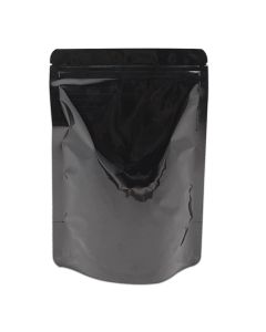 FERENLI 100 Pieces Resealable Mylar Bags Stand Up Foil Pouch for Zip Aluminium Foil Lock Food Storage Packaging Airtight Zipper Pouches 55x78 inch Black