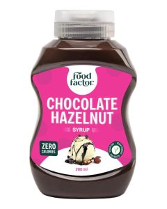 Food Factor flavoured Syrup / Made in Italy / Zero Sugar, Zero Calorie, Gluten Free, Suitable For Vegan, Keto Friendly (260ml, Chocolate Hazelnut)