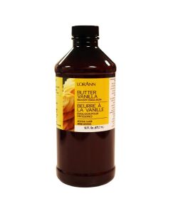 LorAnn Oils Butter Vanilla Bakery Emulsion True Essence Ideal for Boosting Fruit Tones in Cakes Cookies Desserts GlutenFree KetoFriendly Extract Substitute Essential for Your Kitchen 16 Oz