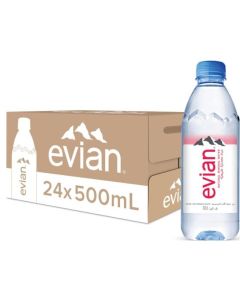 evian 24 x 500 ml mineral water
