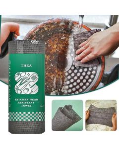 THEA Disposable Scrub Sheets 25 Day Supply Paper Towel Format Antimicrobial NonScratch Cleaning Supplies Dishwashing Sponges Kitchen Scouring Pads Kitchen Tissue Roll Cloths