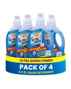 8 L Laundry Liquid Detergent, Blue - 4 Packs of 2L - Powerful Deep Clean Formula & Long Lasting Fragrance - Makes Clothes Soft, Fresh & Shiny