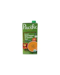 Pacific Foods Light in Sodium Organic Roasted Red Pepper and Tomato Soup 32 oz Carton