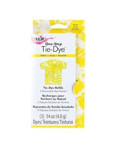 Tulip OneStep TieDye Kit Fabric 3 Fabric Dye Refill Packs Yellow