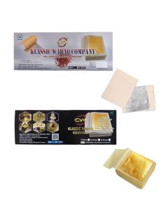 Klassic Waraq Company Gold Leaf Loose Type 24K Edible Gold 05 Sheets 50Mm X 50Mm 2 by 2Inch Edible Silver Leaf 15Pc Chandi Varakh 5X3Inch Edible Gold Foil Sheets 2 by 2 for Cake Deco