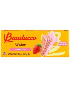 Bauducco Strawberry Wafer Cookies - Crispy and Delicate Snack, 5.1 oz (142 g)