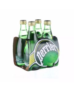 Perrier Sparkling Carbonated Mineral Water In Glass Bottle- 4X330ml