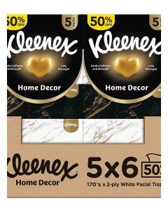 Home Decor Facial Tissue - Pack of 5 Boxes, 170 Sheets x 2 Ply
