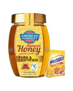 Natural Honey Jar 500grams & Original Cereal Biscuits 430grams Bundle
