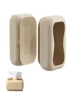ORIGINAL MART Silicone Suction Cup Tissue Box,Silicone Suction Cup Rectangle Tissue Box,Facial Paper Holder,Suction Cup Napkin Storage Box,Reusable Tissue Dispenser for Home