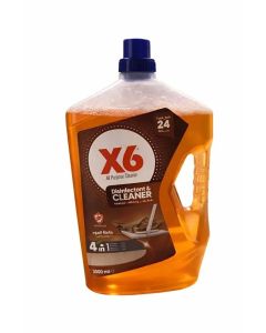 X6 Disinfectant & All-Purpose Floor Cleaner – Luxurious Oud Scent – 4-in-1 Formula – 3000ml