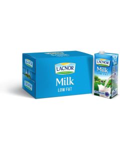 Lacnor Essentials Long Life Low Fat Milk 1 Lt x 12